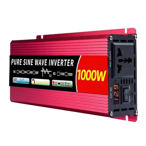 Invertitore Potenza Inverter Portatile A Onda Sinusoidale Pura 1000 W A 5000 W Convertitore Energia Solare Per Auto 12 V A 220 V CC-CA Ad Alta Frequenza Inverter(24V Uni,220V 50HZ,1000W)