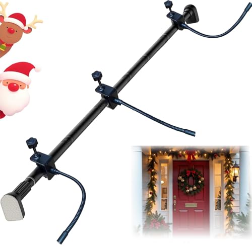 Garland Hanger for Door Frame,Adjustable Heavy-Duty Garland Hanger,Christmas Wreath Tension Rod,Fits 32