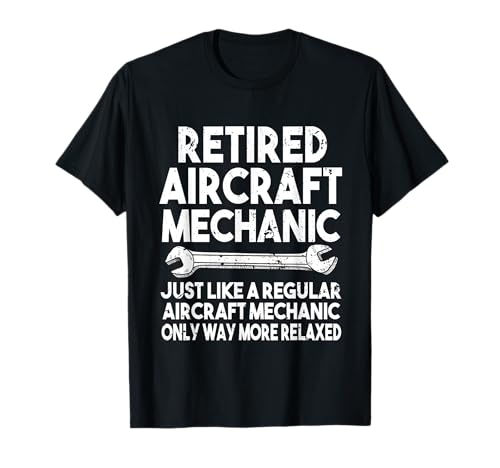 Avión Retirado Mecánico Avión Hombres Mecánica Avión Camiseta