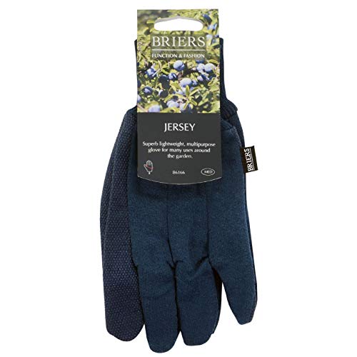 Briers Jersey Gardening Gloves Lightweight Multipurpose Garden Home DIY Accessory Size Medium - Navy