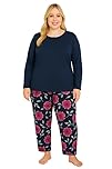 UC Ex Evans Plus Size Clothing for Women, Ladies Pyjamas Pjs Set Nightwear Blue