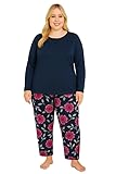 UC Ex Evans Plus Size Clothing for Women, Ladies Pyjamas Pjs Set Nightwear Blue