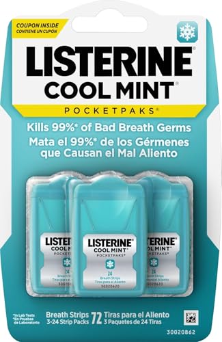Listerine PocketPaks Breath Strips, Cool Mint...