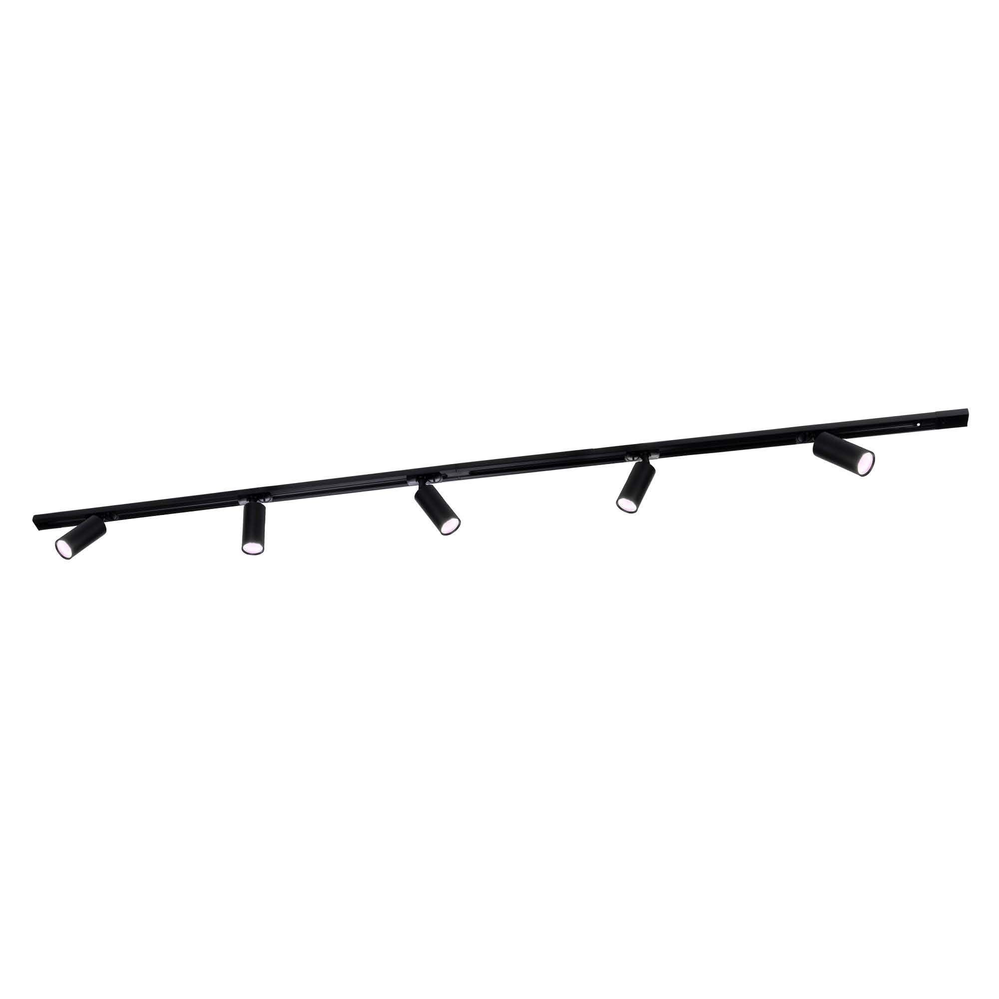 Ledvion Track Lighting 2m 1-Phase Black 5 Spotlights RGB โ image 1