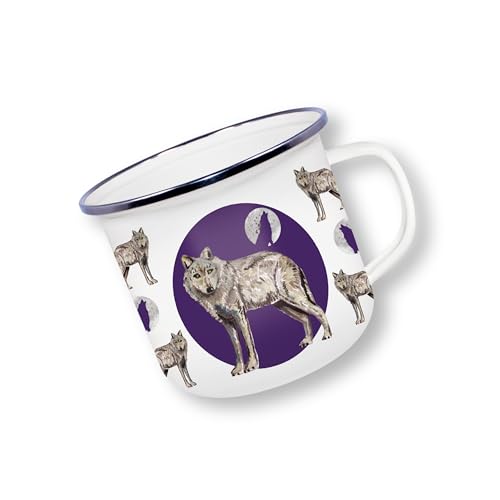 Deluxebase Anamelware Nature Collection - Taza esmaltada grande de 475 ml, ideal para viajes, camping y uso diario. Taza reutilizable para café, sopa y bebidas frías