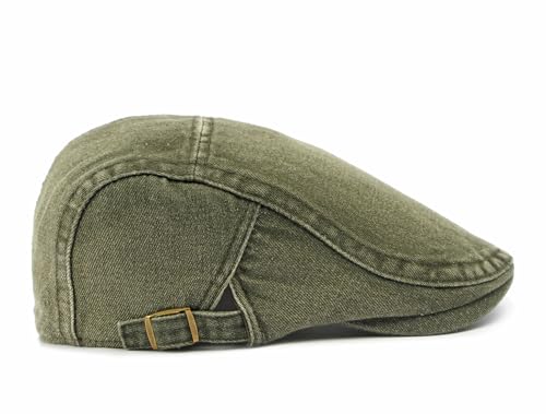 Image of Cotton Newsboy Cap,Breathable Ivy Gatsby Cabbie Beret Hat for Men's Women Driving Hunting Golf