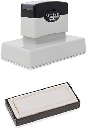 MaxLight XL-125 S-Style - Sello de tinta Sello de goma personalizado de 5 líneas de 1-18 pulgadas x 2-18 pulgadas Dirección, Negocios, Texto