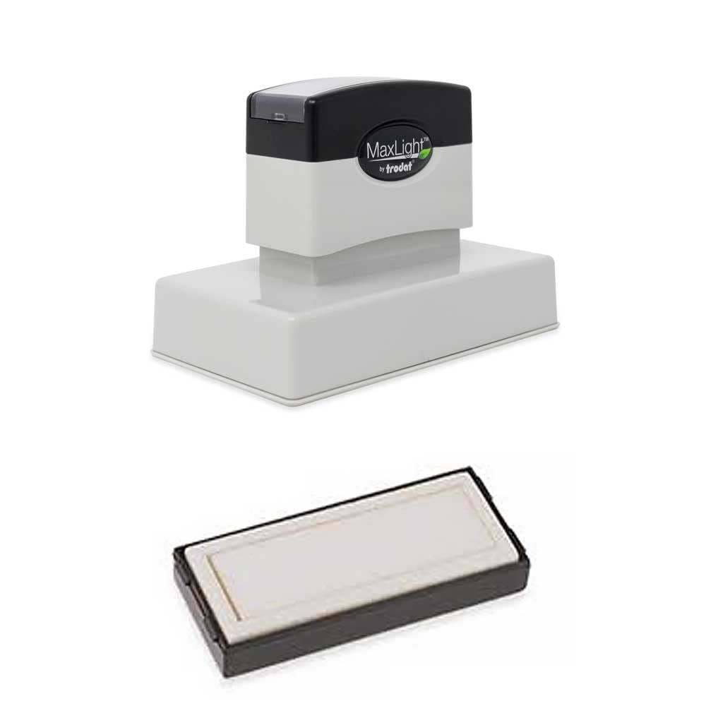 MaxLight XL-125 S-Style Pre Ink Stamp - 1-1/8" X 2-1/8" Custom 5 Line Stamp - Address, Business, Text Rubber Stamp