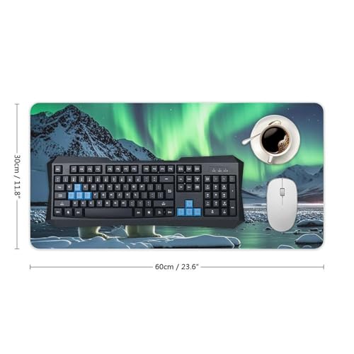 Protector para escritorio Polar Bears Northern Lights grande miniatura 2