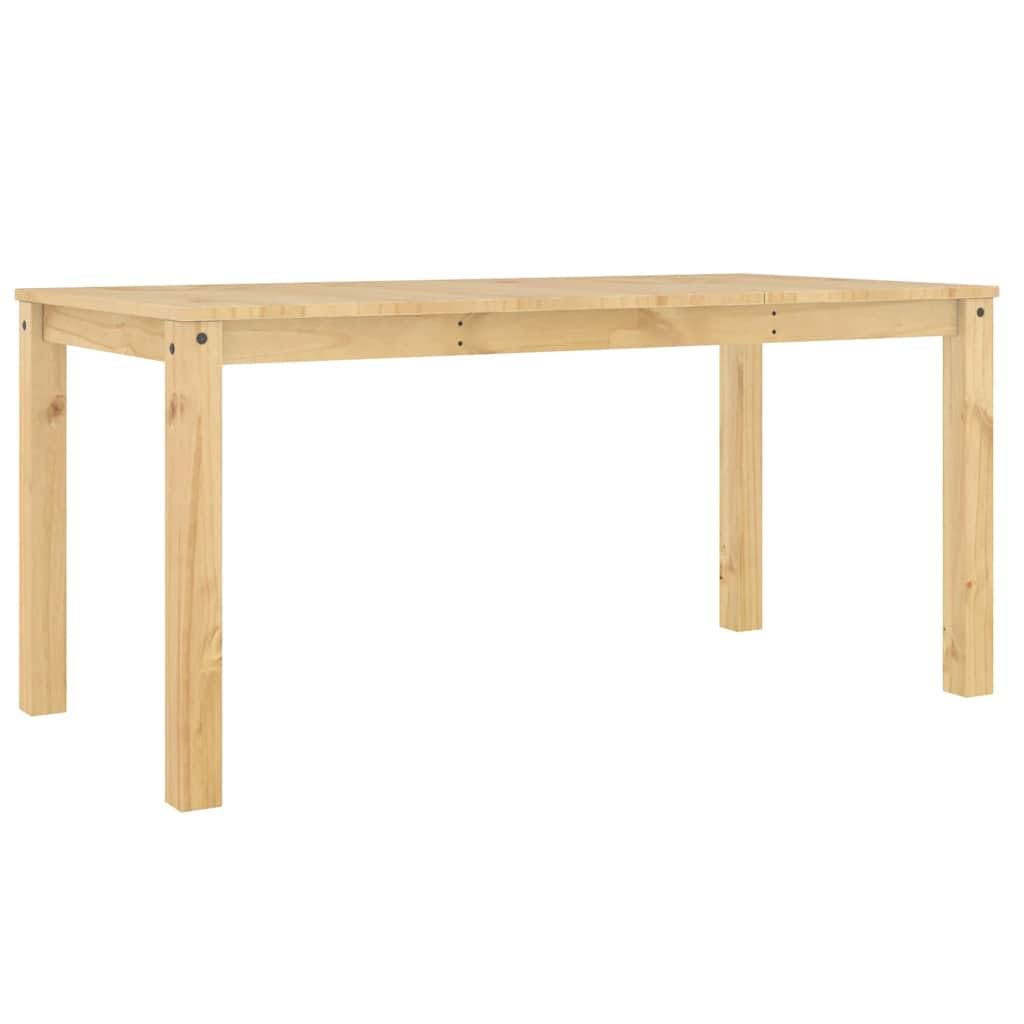 Table de cuisine en pin massif 160x80cm, meuble salon rustique