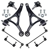 AUQDD 8Pcs Front End Suspension Kit Fit For 2003-2008 2009-2014 Vo-lvo XC90, 2 Lower Control Arm w Ball Joint 4 Sway Bar Link (# K640447 K640446 K80501 K500153 K80425)