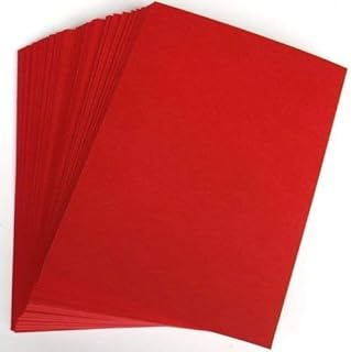 Stella Crafts A4 Xmas Red Card Stock x 10 Sheets, 240gsm (297mm x 210mm)