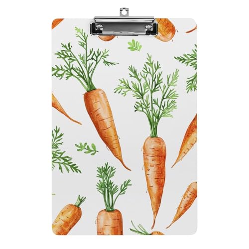 Porte-bloc A4 acrylique léger pour tenir 80 à 100 feuilles grâce à sa pince en acier inoxydable