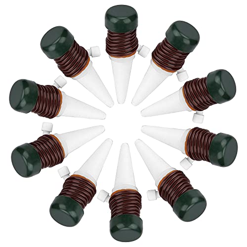 Moweallarge Automatisches Bewässerungssystem für den Garten, Automatisches Bewässerungswerkzeug aus Keramik,für Zimmerpflanzen im Innen- und Außenbereich 10 PCS Plant Self Tropfbewässerung Cover