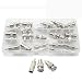 XLX 30PCS BNC Male to RCA Male(10PCS) + BNC Female to RCA Male(10PCS) + BNC Male to RCA Female(10PCS) Plug Connectors Metal Waterproof Conversion Connection Assortment Kit