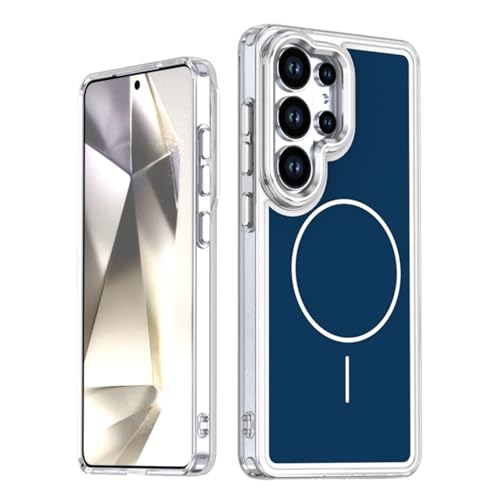 for Galaxy S25 Ultra �p �P�[�X MagSafe�Ή� ���� �w��h�~ ���������� �ϏՌ� ������� �ω��� TPU+PC�f�� ���C�����X�[�d�Ή� �T���X�� �M�����N�V�[ S25 Ultra �X�}�z�P�[�X �}�O�Z�[�t�Ή� �ԍڃz���_�[�Ή�