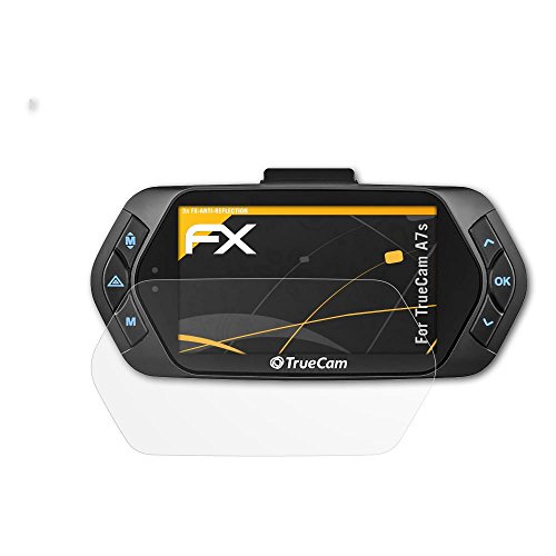 Preisvergleich Produktbild atFoliX Panzerfolie kompatibel mit TrueCam A7s Schutzfolie, entspiegelnde und stoßdämpfende FX Folie (3X)