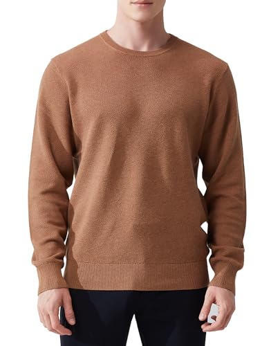 Men's Slim Fit Casual Long Sleeve Crewneck Pullover Sweater