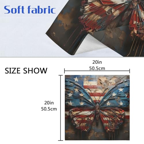 Servilletas de Tela Mariposa con Bandera Americana x6 miniatura 6