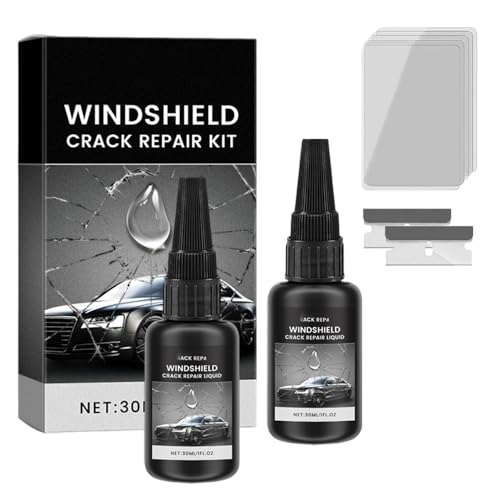 Windshield Crack Repair Kit, 2026 New Glass Crack Repair, Durable Windshield Resin, Easy-to-use Car Windshield Repair Kit for Various Vehicles, Windshield Chip Repair for DIY Users (1set)