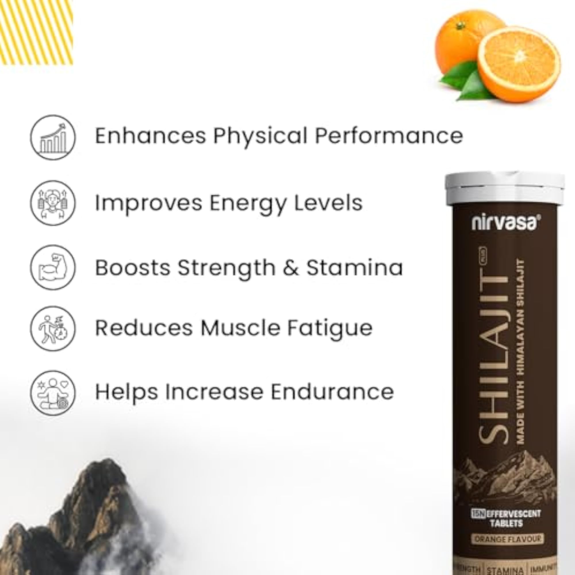 Nirvasa Shilajit Plus Effervescent Tablets, 15 Tablets