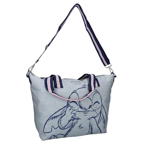 Sac shopping Stitch Disney Aloha Vadobag gris grand format 48x32cm - 6
