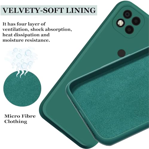 Image of A rtistque Back Cover Case for Redmi 10A / 10A Sport /Redmi 9 / Redmi 9 Active /Poco C31 with Camera Protection | Shockproof TPU | Stylish Protective Design | Slim Fit | Ultra Matte - Green