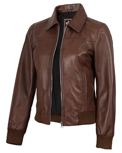 Image of Decrum Vintage Style Real Lambskin Casual Leather Jackets for Women