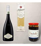 Box dégustation dîner avec sauce prêt au noir de sépia, pâte La Molisana linguine et vin blanc...