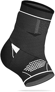 Thx4COPPER Ankle Brace Compression Support Sleeve with Strap-Relieves Achilles Tendonitis, Joint Pain, Heel Spurs, Edema, Plantar Fasciitis Foot Sock with Arch Support Eases Swelling, Injury Recovery