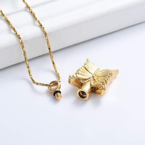 Imrsanl Butterfly Cremation Jewelry Charm Memorial Locket Ash Pendants - Urn Necklace for Ashes Keepsake Jewelry3