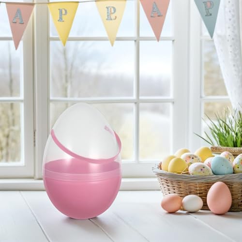 Œufs de Pâques à remplir plastique transparent 25cm grand format pour cachette