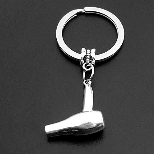 Preisvergleich Produktbild KANGDE Haartrockner Schlüsselbund Friseur Geschenk Kamm Schere Auto Schlüsselanhänger Zubehör Geschenk Schlüsselbund für Friseur