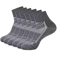 1SOCK2SOCK 6 Pack Ankle Athletic Socks for Men & Women Cotton- Crew Socks- Low Cut- Quarter Cushion Running Socks