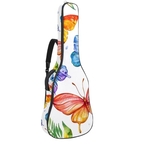 Housse guitare 109 cm imperméable au motif aquarelle papillon originale