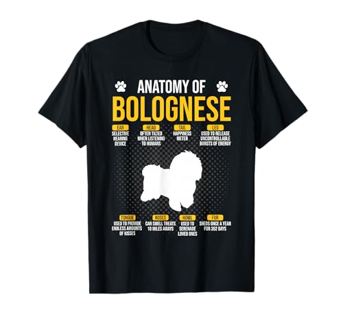 Anatomy Of Bolognese Dog Lover T-Shirt