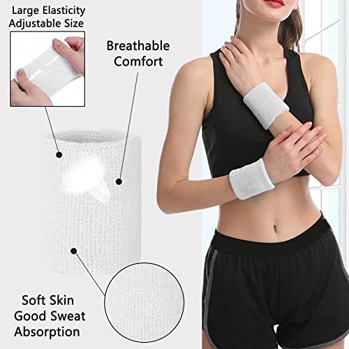 AMRTA Gymnastic Hand Grips and Sport Wristbands for Girls Kids Youth Terry Cloth Sweat Bands Accessories for Gymnastic Bar Basketball Tennis Baseball Football (S - Image 3