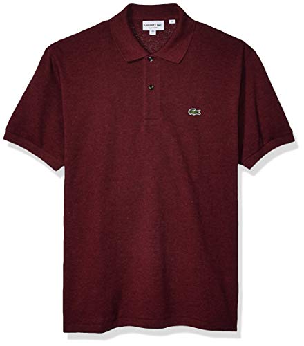 Lacoste Men's Classic Short Sleeve Chine Pique Polo Shirt Polo Shirt, Vine Heathered, M