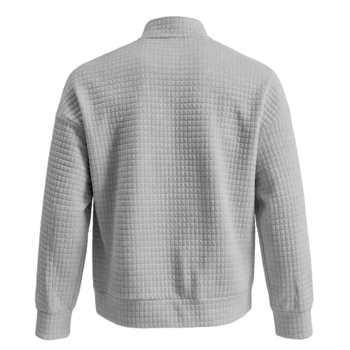 WNMNCHENGHB Mens Henley Long Sleeve,Fall Pullover Sweatshirt(Grey,Small) - image 4