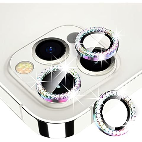 Xfilm for iPhone 12 Pro Max Camera Lens Protector Bling Diamond, HD Clear Tempered Glass Alloy Camera Protection Cover, Single Design, Case Friendly, Scratch Proof (Multi-Color Diamond) Cover