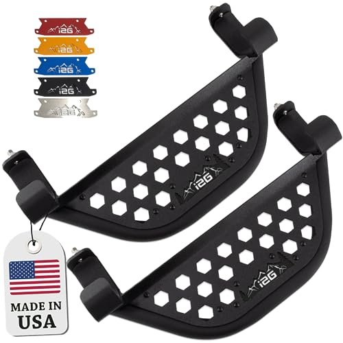 IAG V2 EZ-Step for Ford Bronco 2021+ w/rockrails (2 Door, Black Logo Plate, 1 Pair) (Does not fit Raptor or Sport)