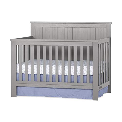 Image of Child Craft Calder 4-in-1 Convertible Crib, Baby Crib Converts to Day Bed, Toddler Bed and Full Size Bed, 3 Adjustable Mattress Positions, Non-Toxic, Baby Safe Finish (Brushed Pebble)