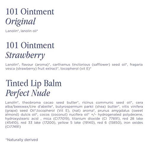Lanolips Hydrate & Shimmer Bundle - 3-Piece Lanolin Balm Set For Dry, Cracked Lips And Skin - Includes 101 Ointment, 101 Ointment Strawberry & Tinted Balm In Perfect Nude Shade - 3-Piece Set #TOP7