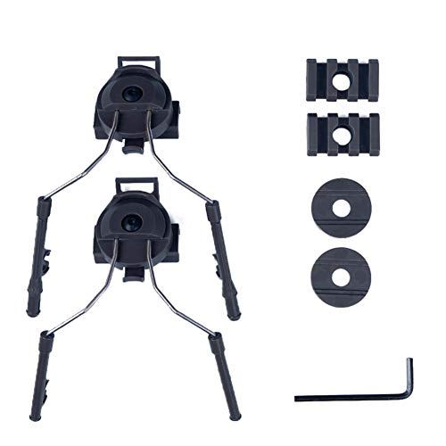 Adaptateur de Casque pour Casque Tactique ATAIRSOFT pour Casque COMTAC Fast Rail latéral pour Casque Noir Cover