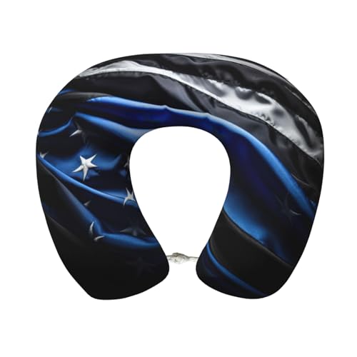 Almohada de viaje con espuma viscoelástica negra miniatura 1