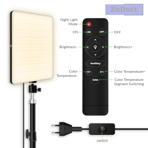 Image of 11 inch Camera Panel Soft Light for Video Shooting, Photography, Studio, YouTube and Live Streaming with 2700K-5700K CRI95+ (11 inch Camera Fill Light)