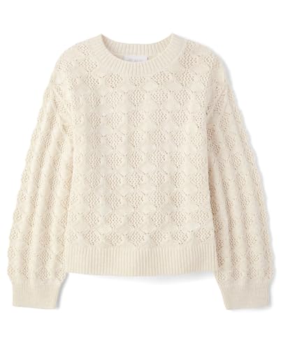 Image of The Children's Place Girls' Long Sleeve Crew Neck Pullover Sweater