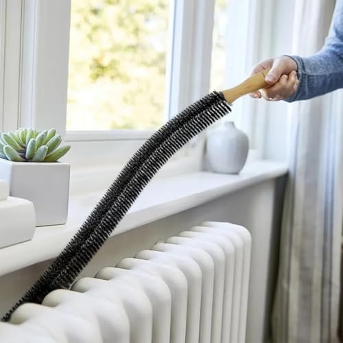 Bangbobi Heizungsreinigungsbürste - Effiziente Heizkörper Reinigungsbürste - Flexibles Design - Rutschfester Griff - Bequem Heizkörper und Raumluft reinigen