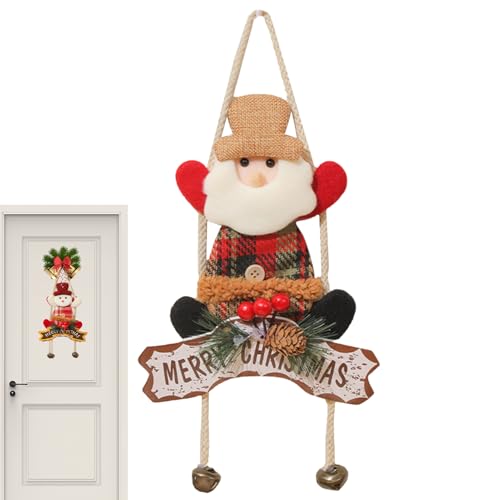 Penlimly Adorno Navideño De Campanas De Santa Claus - Muñeco de Nieve de Tela para Árbol de...