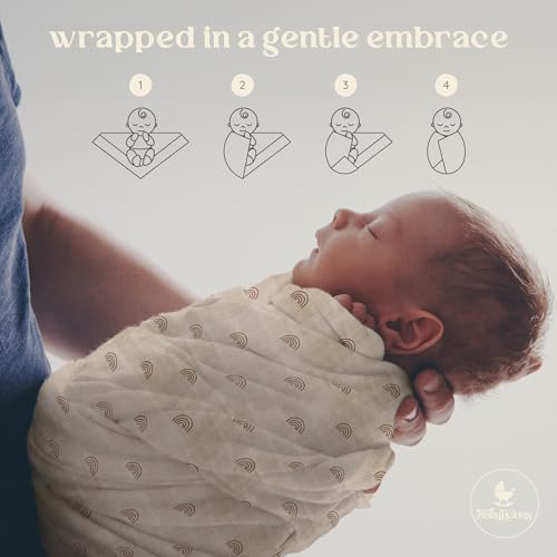 Muslin Swaddle Blankets - 4 Pack | Muslin Baby Blanket for Newborn Boy/Girl | Soft&Breathable Receiving Blankets | Newborn Swaddle Blanket (47\" x 47\")| Baby Essentials,Registry & Gift- Desert Dreams